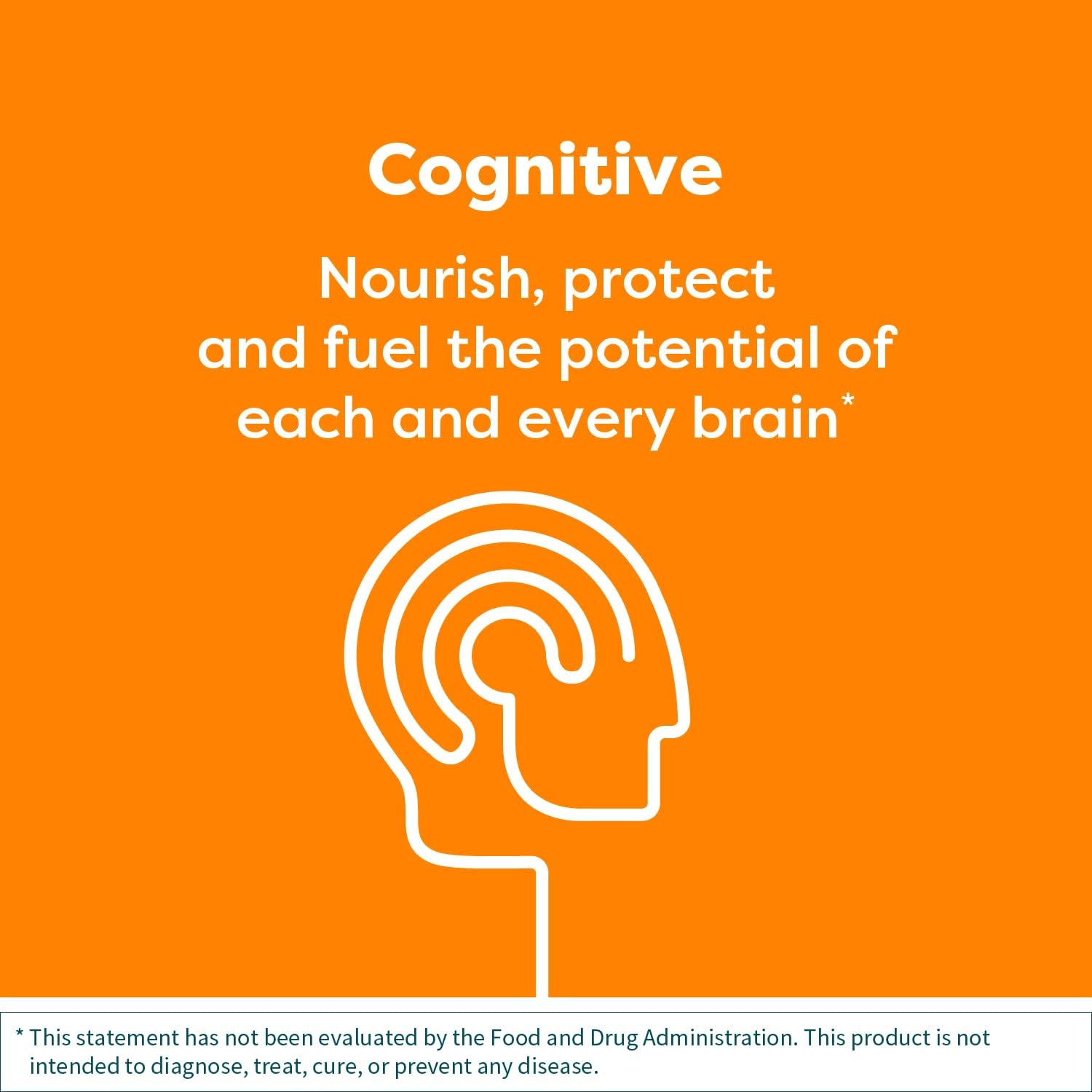 Cognitive Support Supplement with Bacopa Monnieri Extract for Memory - Gluten-Free & Hypoallergenic Capsules for Adults & Kids 7+