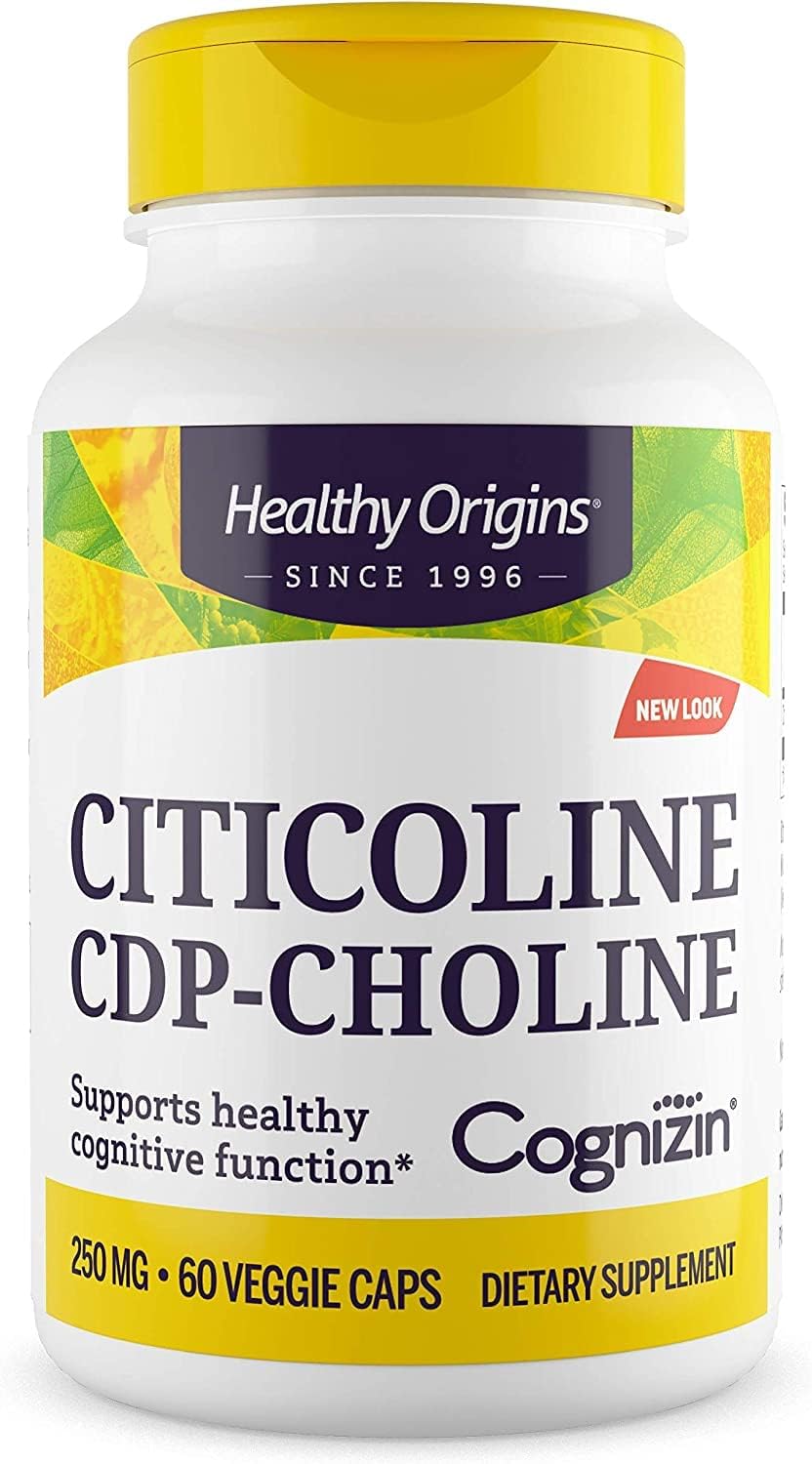 Cognizin Citicoline 250mg Brain Supplement for Memory - Non-GMO, Vegan & Gluten-Free - 60 Veggie Capsules - BoostGo Australia