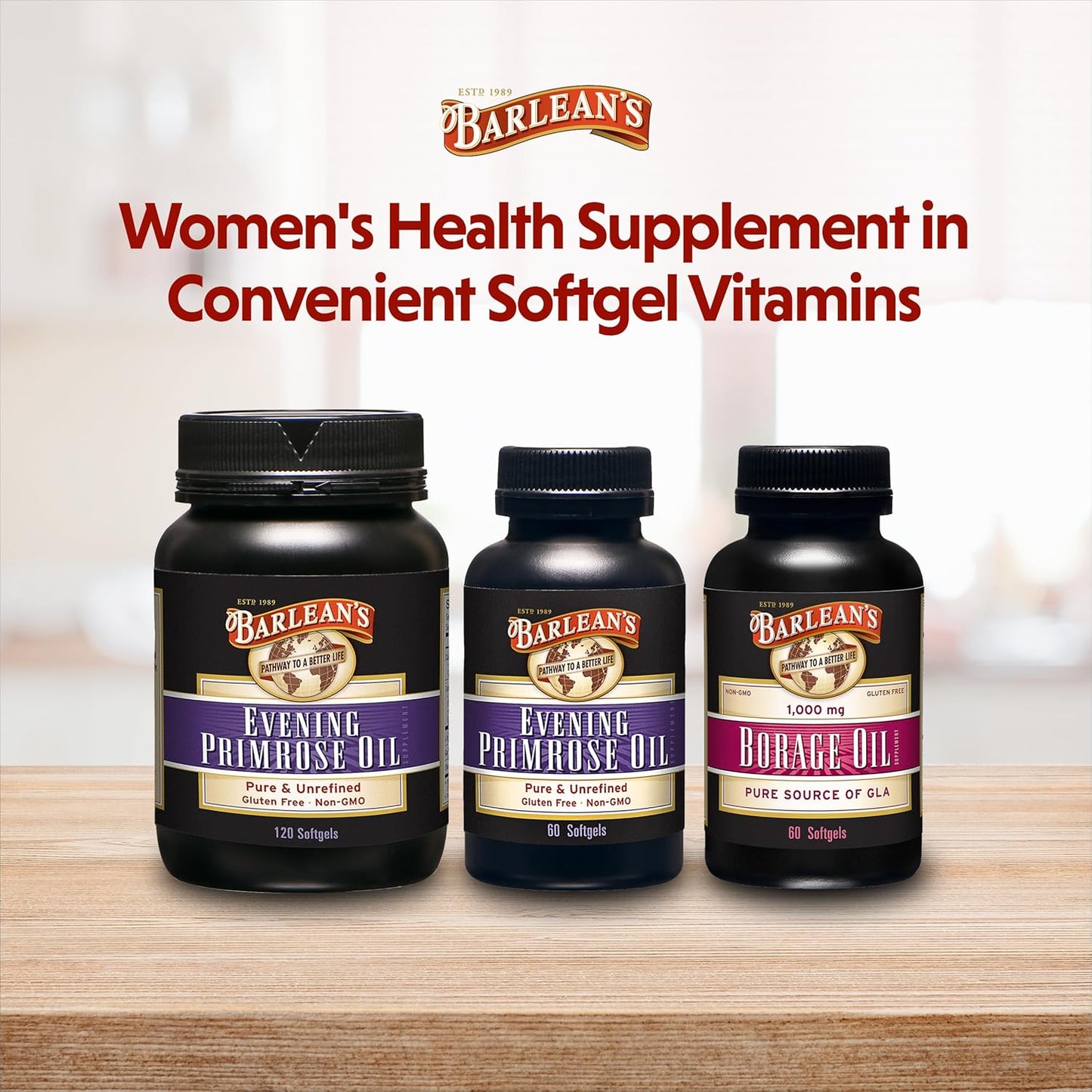 Cold Pressed Borage Oil Capsules - 1000mg GLA Supplement for Skin, Joints, Bones & Brain - Non-GMO - 60 Count