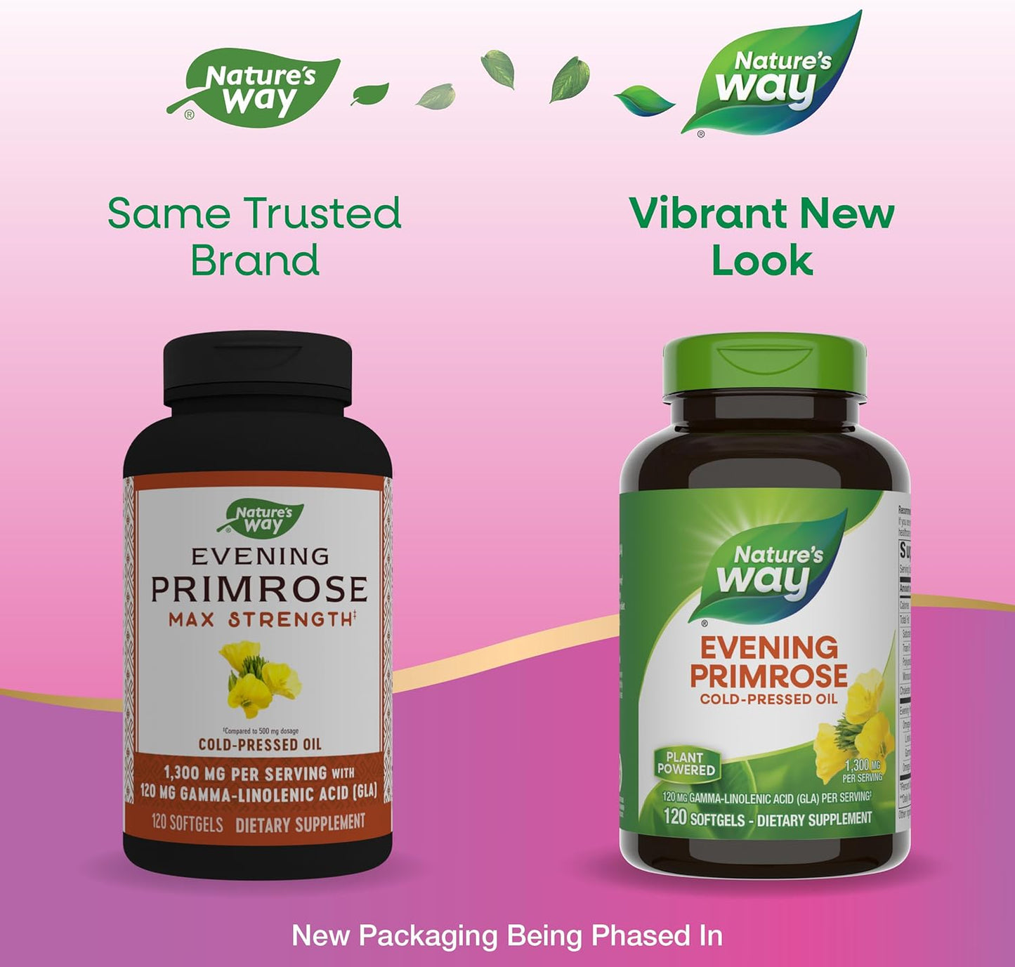 Cold Pressed Evening Primrose Oil Softgels, 120mg GLA, 120 Count - Nature's Way