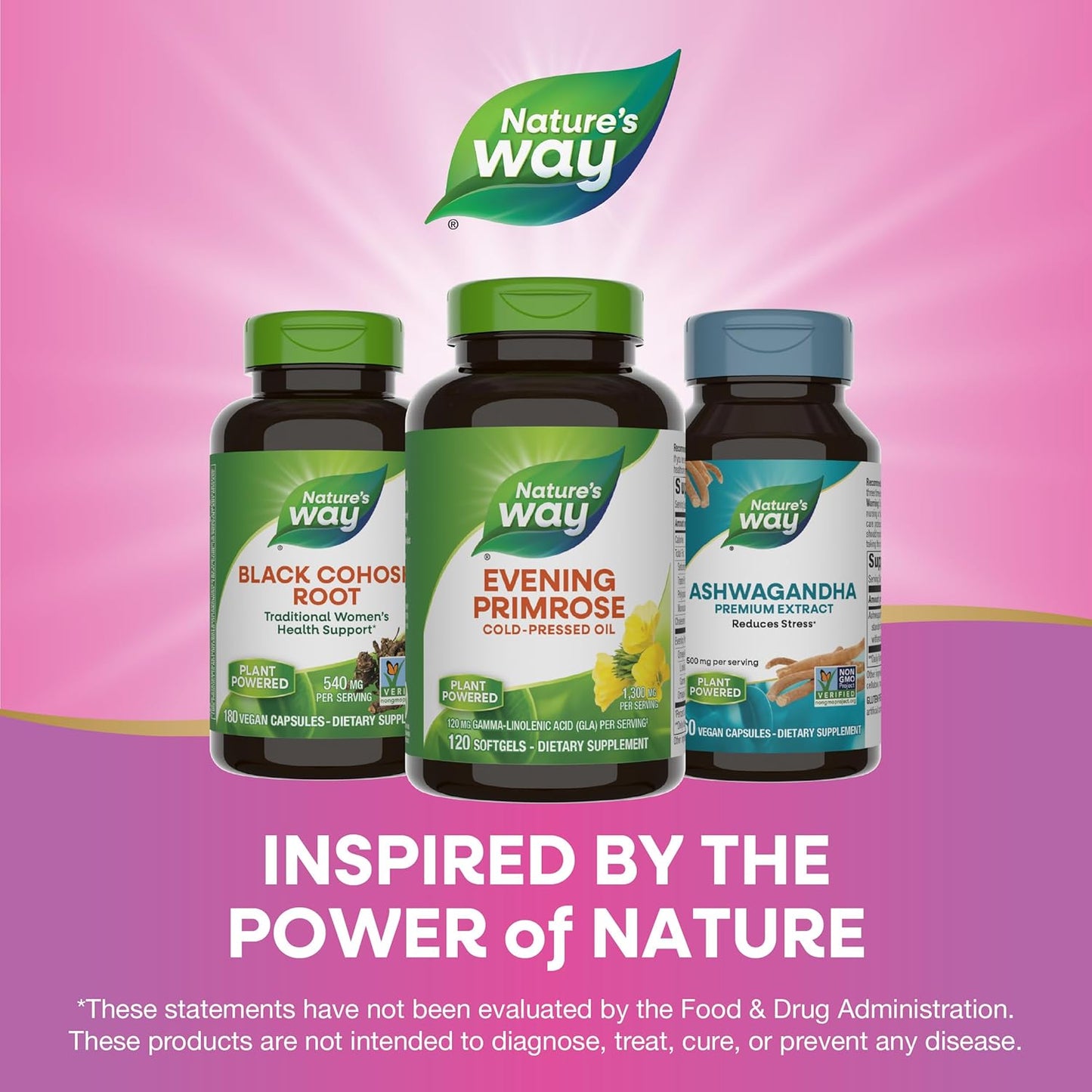 Cold Pressed Evening Primrose Oil Softgels, 120mg GLA, 120 Count - Nature's Way