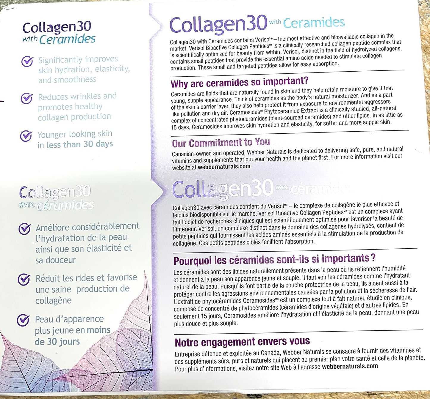 Collagen 30 with Biotin and Ceramides by Webber Naturals - 200 Tablets