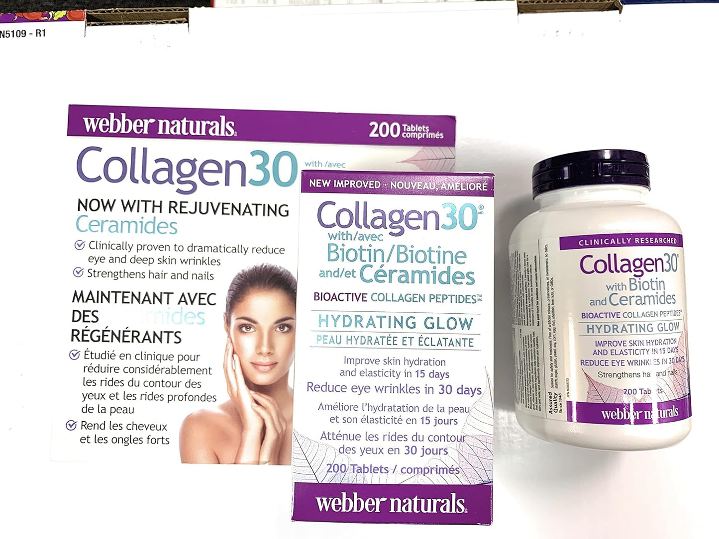 Collagen 30 with Biotin and Ceramides by Webber Naturals - 200 Tablets