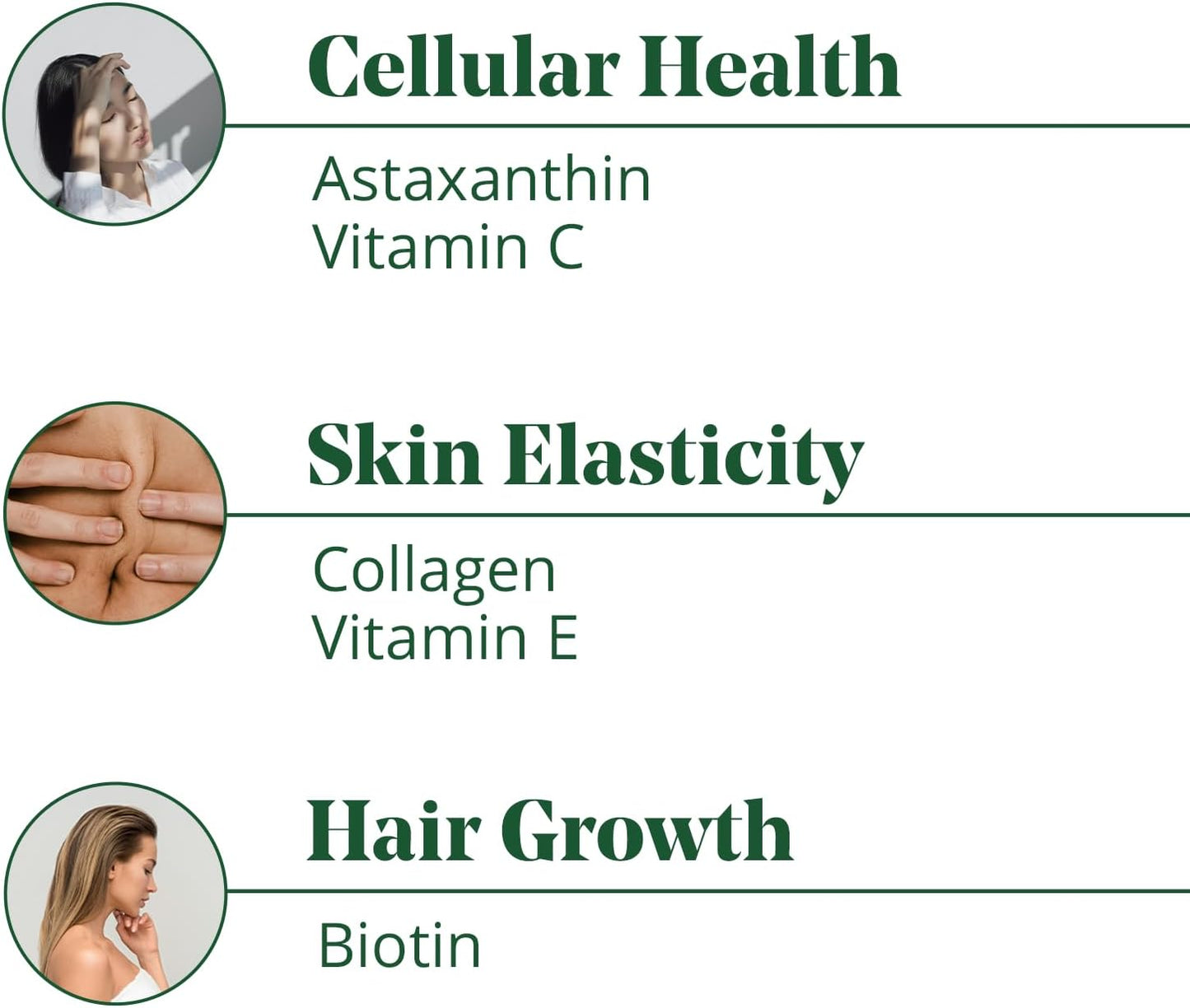 Collagen & Astaxanthin Gummy for Hair, Skin & Nails - Supports Healthy Aging, Joint Health, Immune System & Wrinkle Reduction - 60 Count