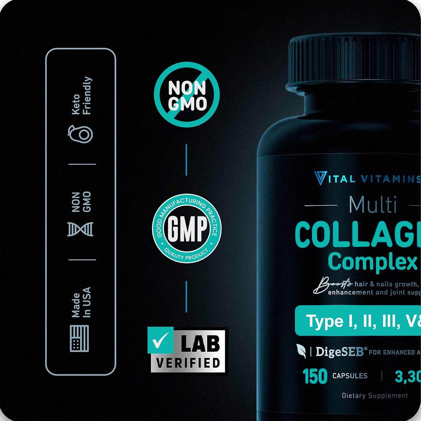 Collagen Boost Bundle: Multi Collagen Pills and Peptides Powder for Vital Vitamins