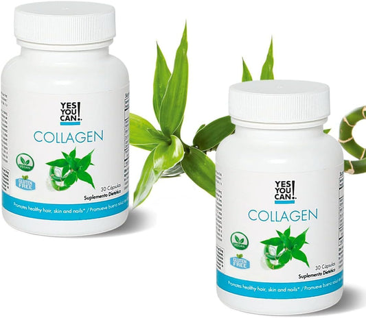 Collagen Capsules for Healthy Hair, Skin, and Nails - 2 Pack Dietary Supplement with Bovine Collagen, Vitamins A & D3, Zinc, Copper - Men & Women, 30 Capsules