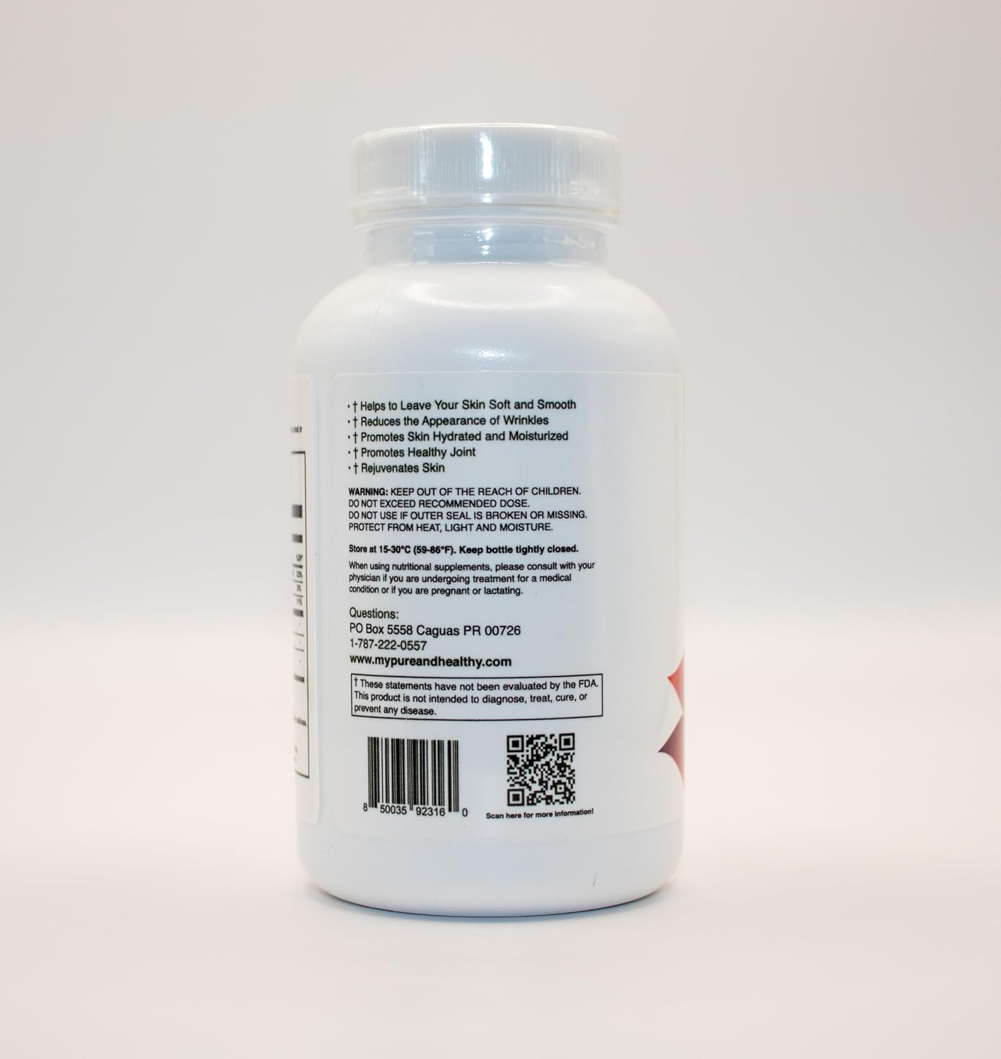 Collagen Capsules with Hyaluronic Acid and Vitamin A for Healthy Skin