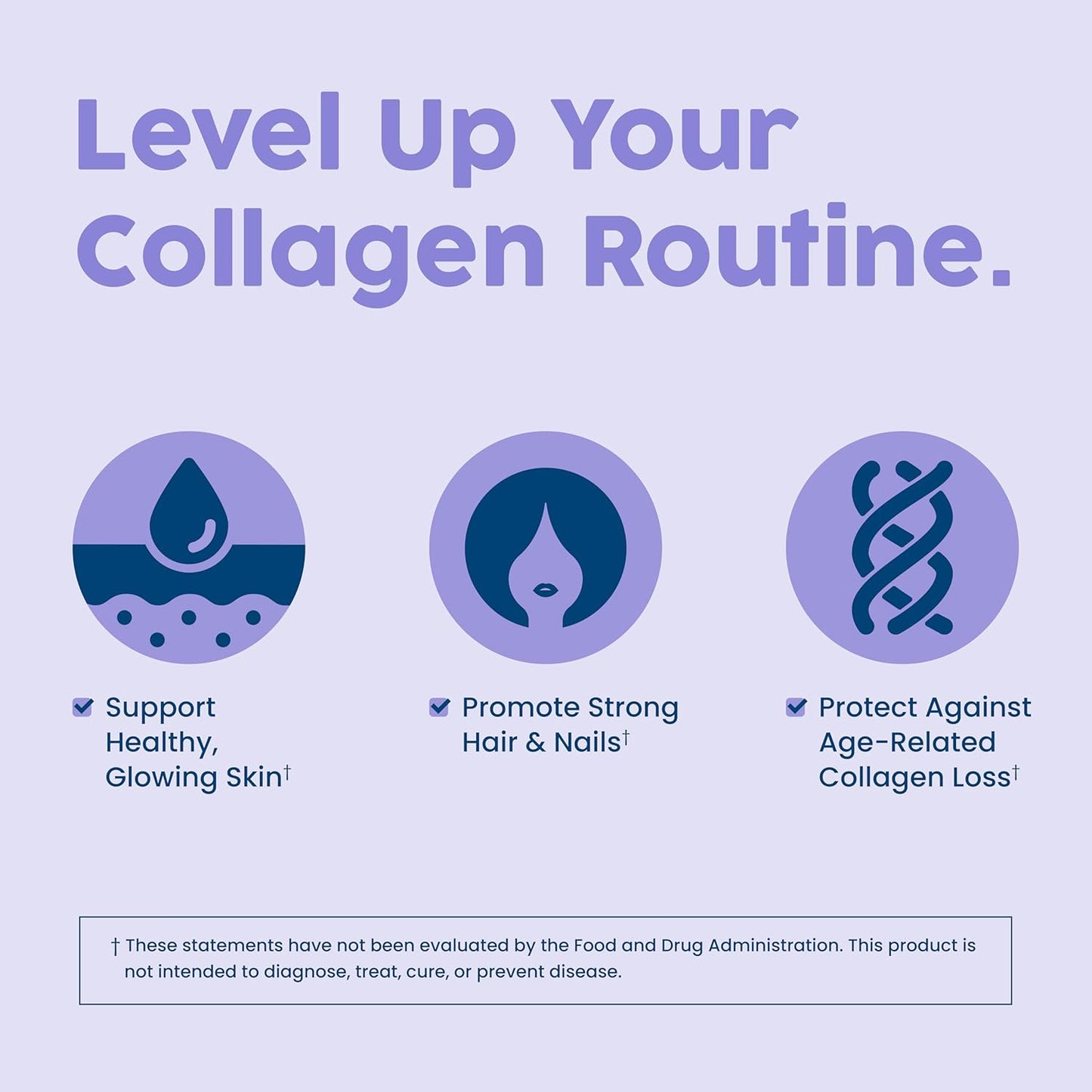 Collagen Care+ Supplement with 5 Vitamins, Hyaluronic Acid, and Boron - 60 Capsules for Men and Women