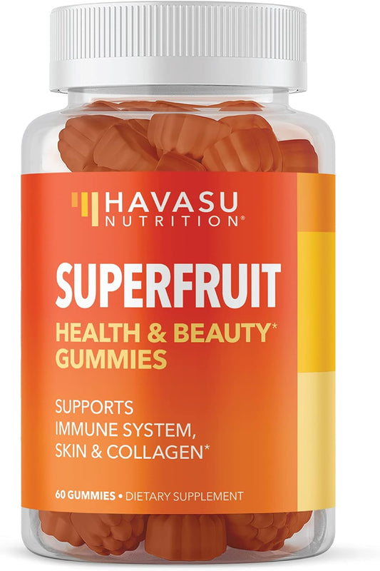 Collagen-Enhancing Vegan Superfruit Gummy Vitamins for Hair, Skin, and Nails Growth - Natural Alternative to Collagen Pills by HAVASU NUTRITION