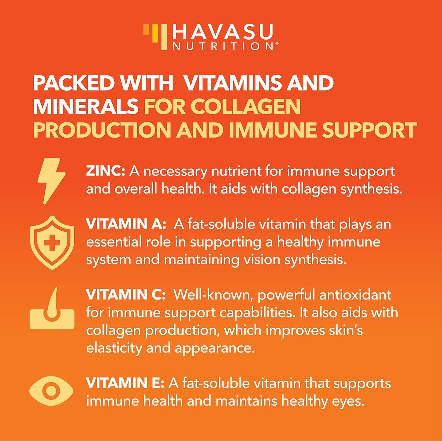 Collagen-Enhancing Vegan Superfruit Gummy Vitamins for Hair, Skin, and Nails Growth - Natural Alternative to Collagen Pills by HAVASU NUTRITION