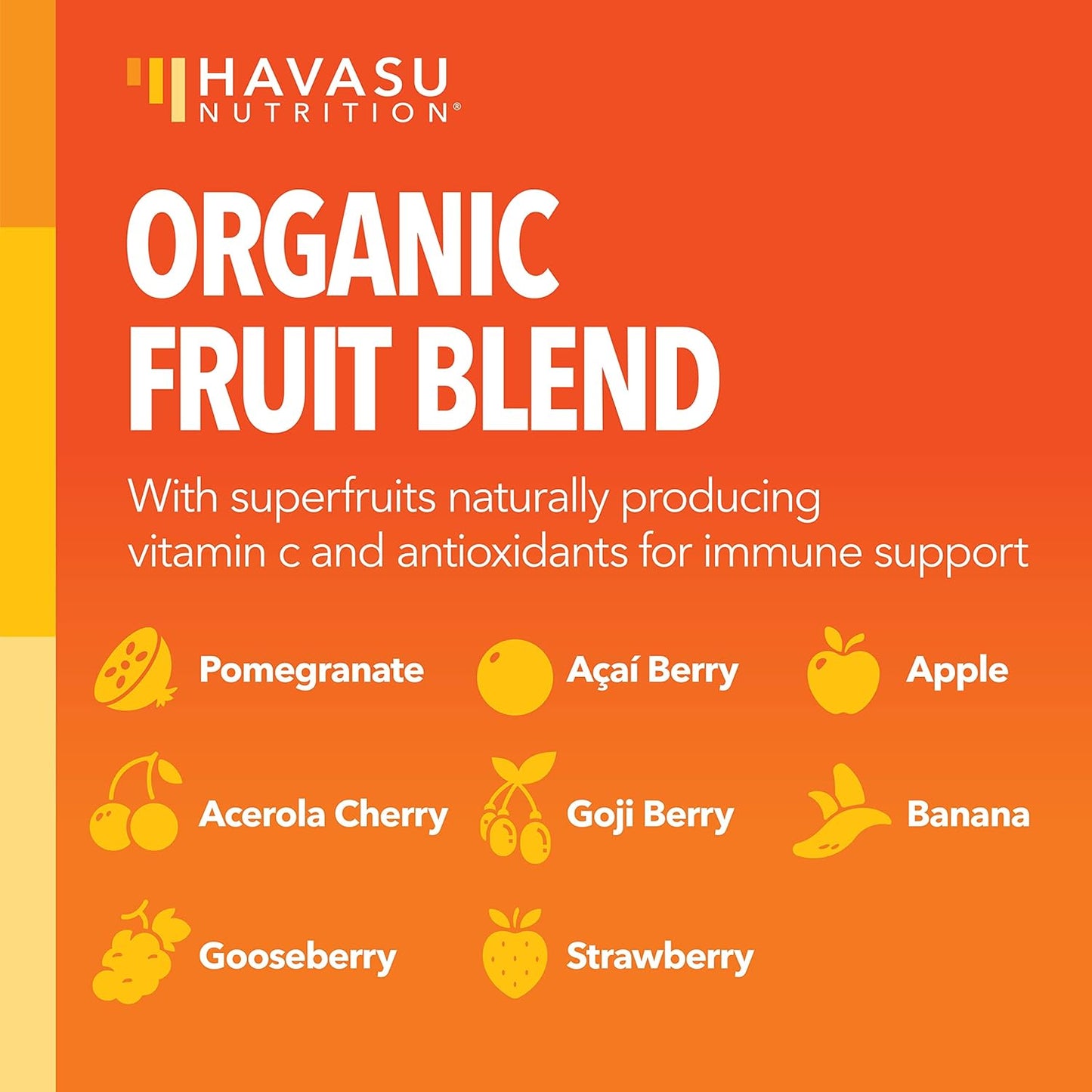 Collagen-Enhancing Vegan Superfruit Gummy Vitamins for Hair, Skin, and Nails Growth - Natural Alternative to Collagen Pills by HAVASU NUTRITION