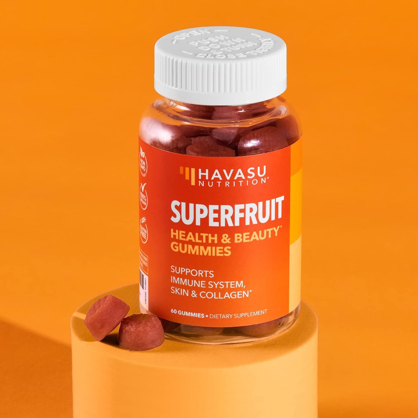 Collagen-Enhancing Vegan Superfruit Gummy Vitamins for Hair, Skin, and Nails Growth - Natural Alternative to Collagen Pills by HAVASU NUTRITION