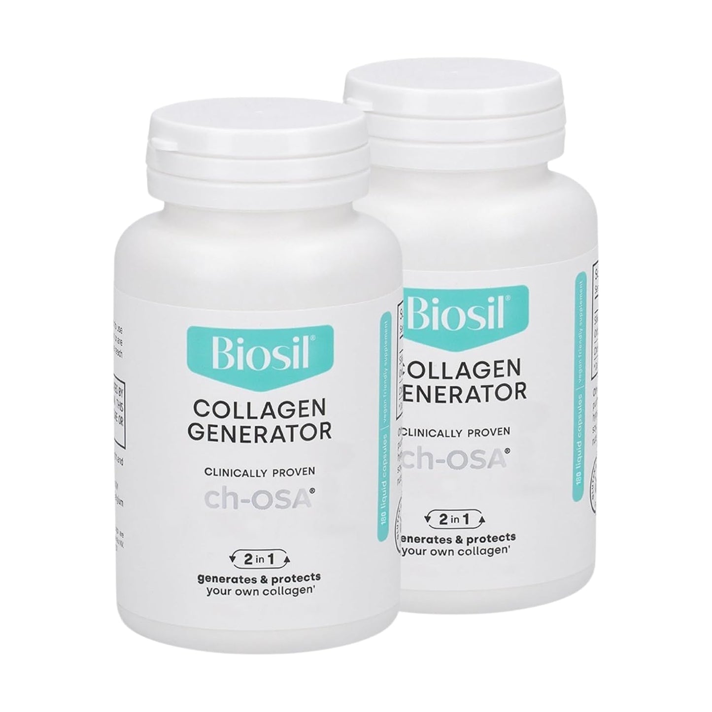 Collagen Generator Liquid Capsules - Pack of 2 - Patented ch-OSA Complex - Generate & Protect Your Own Collagen - GMO Free - 180-Day Supply