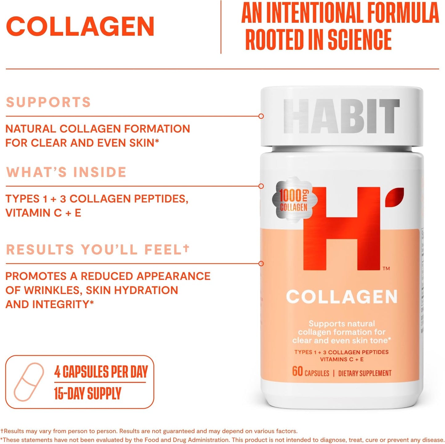 Collagen & Hair Skin Nails Bundle - Supports Skin, Hair, and Nail Health, Non GMO Formula (120 Capsules)