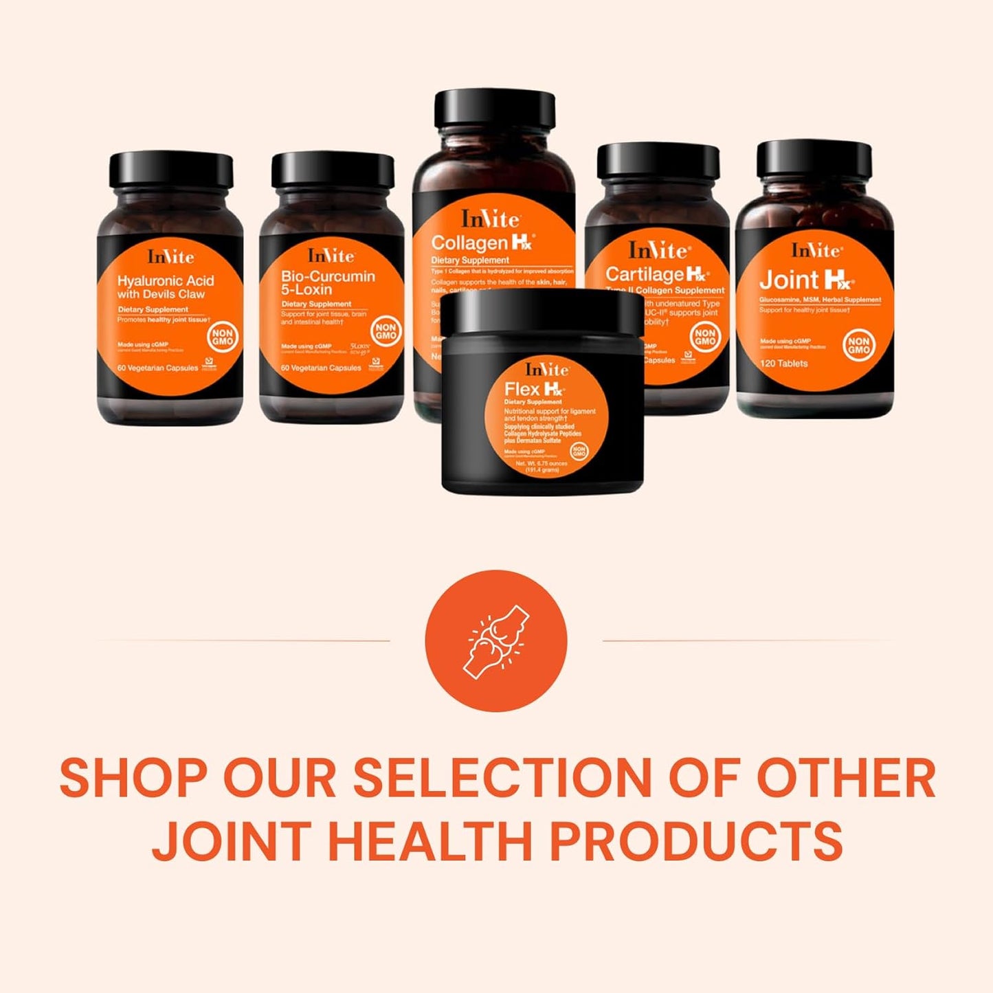 Collagen Hx® with Peptan® Type I Collagen Peptides, Boswellia, and Silica - Supports Joint, Hair, Skin, and Nails - 48 Servings