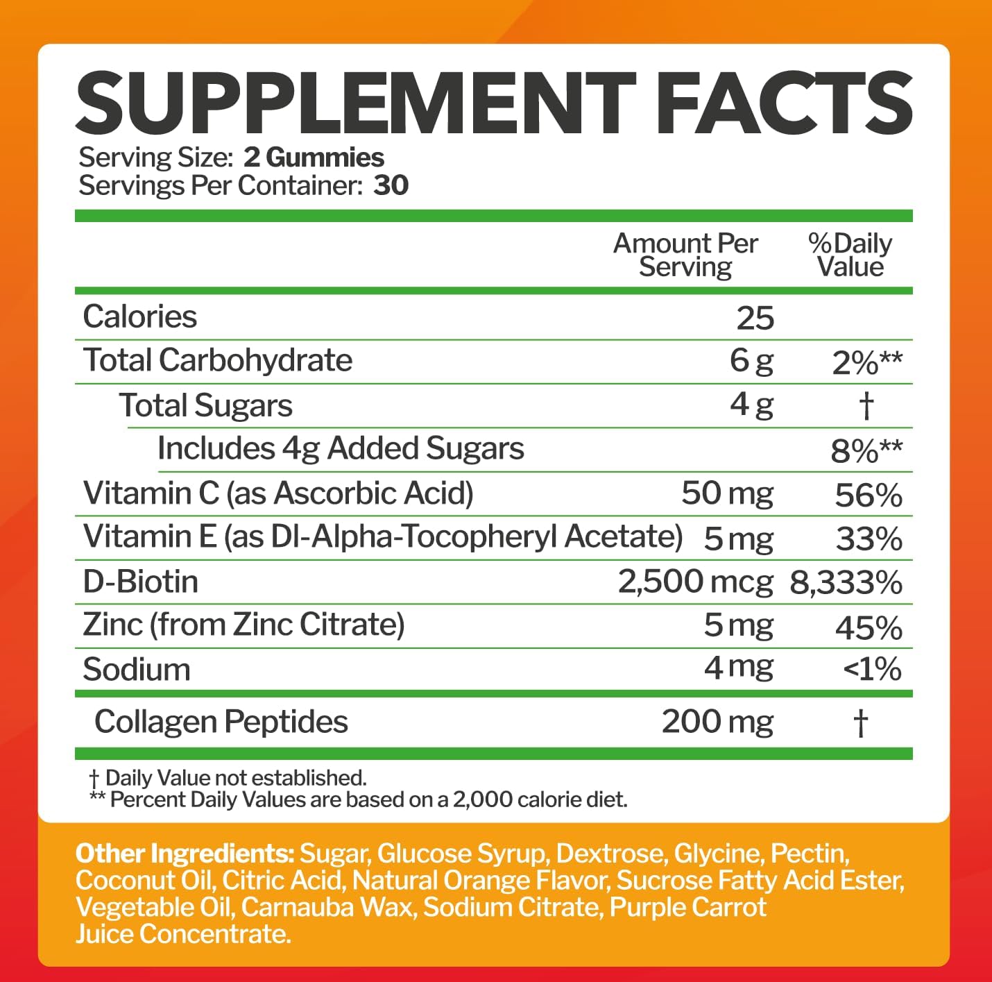 Collagen Peptides Gummies with Biotin, Vitamin C & E - Premium Hydrolyzed Type I & III - Hair, Skin & Nails Support - Gluten-Free, Non-GMO - 60 Gummies for Women & Men