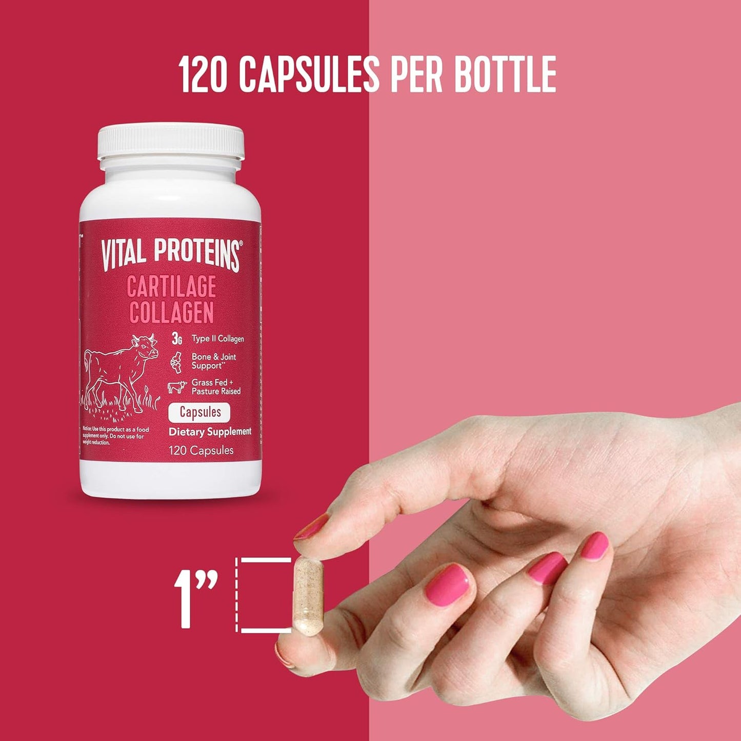 Collagen Peptides Powder 19.3oz + Type II Collagen Pills Supplement