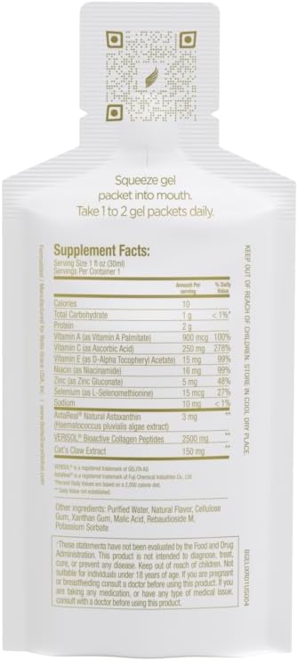 Collagen Peptides Supplement with Verisol, Astaxanthin, and Cat’s Claw for Skin Care & Health, Supports Collagen Regeneration & Antioxidant Protection - 30 Servings