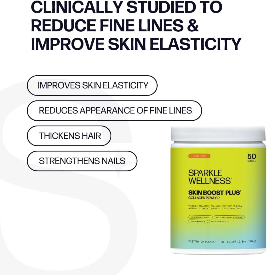 Collagen Powder Supplement with VERISOL & Vitamin C for Skin Elasticity (Orange) - BoostGo Australia