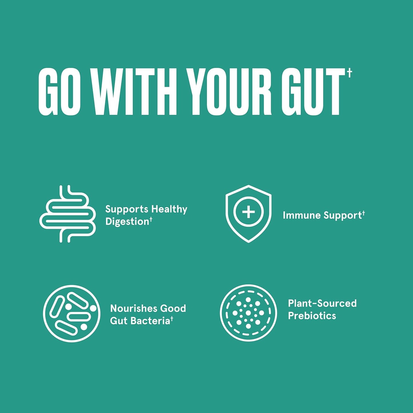 Collagen Protein & Prebiotic Fiber Kit for Skin, Bones, Gut, Digestive Health - 18g Protein, 17.6 Oz & Gas Relief, Immune Support