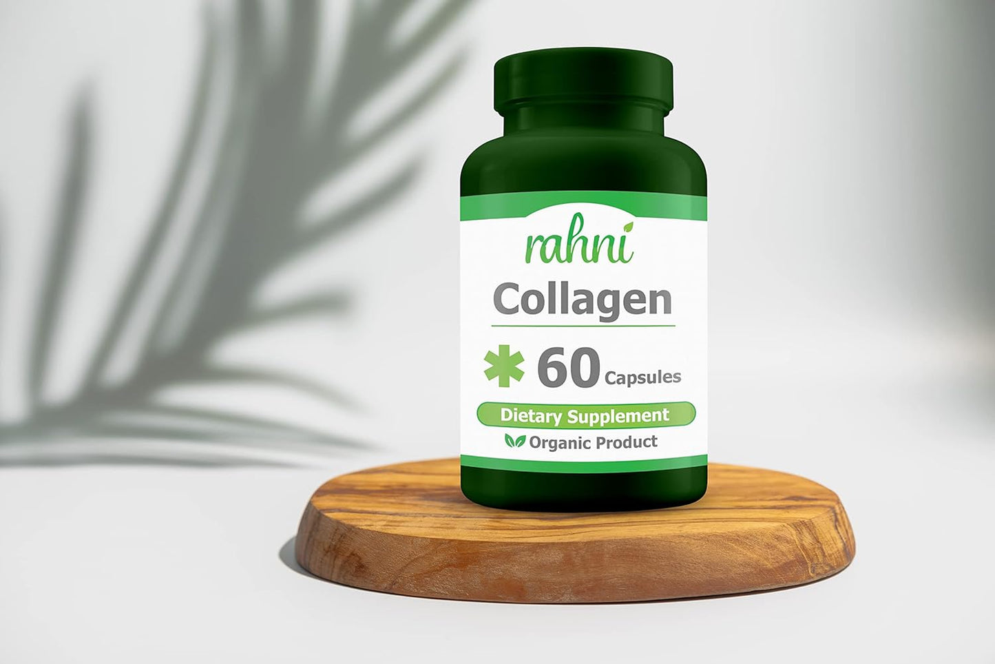 Collagen Supplement with Hyaluronic Acid & Vitamin C for Skin, Hair, Nails - 60 Capsules