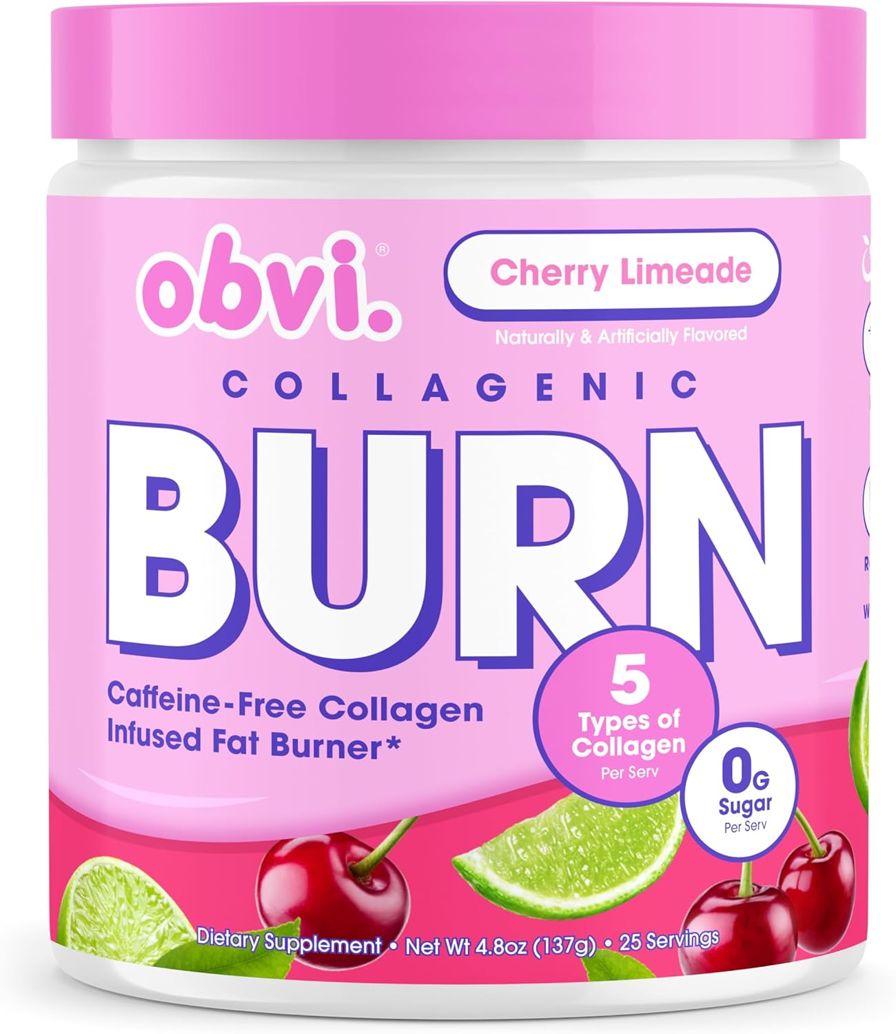 Collagenic Burn Powder with GBB, Ashwagandha & Green Coffee for Metabolism and Wellness - Cherry Limeade Flavor - BoostGo Australia
