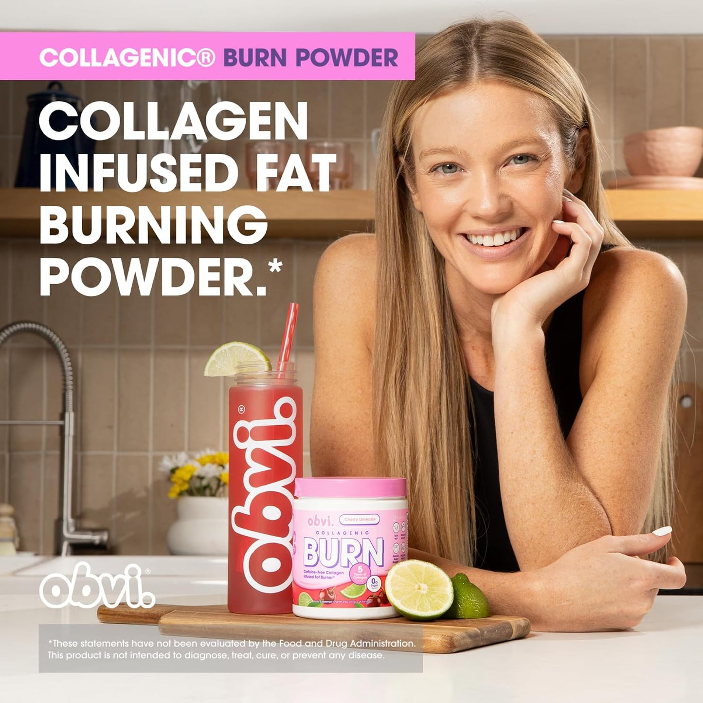 Collagenic Burn Powder with GBB, Ashwagandha & Green Coffee for Metabolism and Wellness - Cherry Limeade Flavor - BoostGo Australia