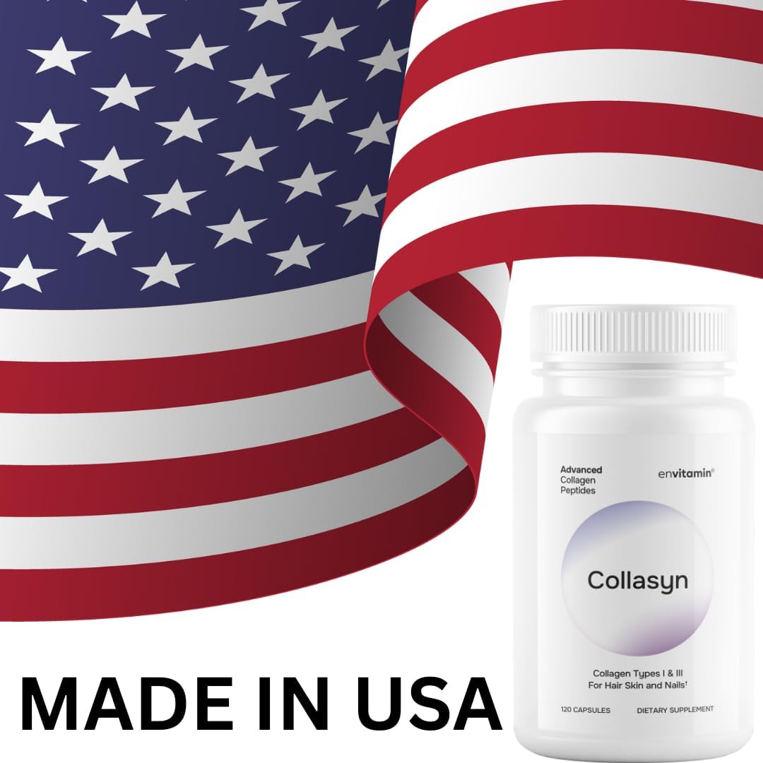 Collasyn Advanced Collagen Peptides Capsules - 120 Count by envitamin
