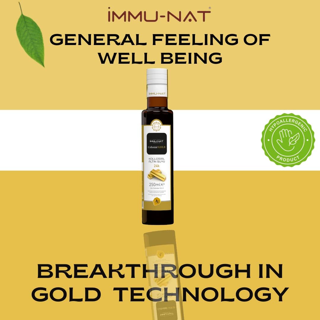 Colloidal Gold Water 24K Pure Liquid Supplement - 20PPM (8.5oz) for Cognitive Function, Focus, Creativity, Calmness, Sleep Aid - Pineal Gland Decalcification