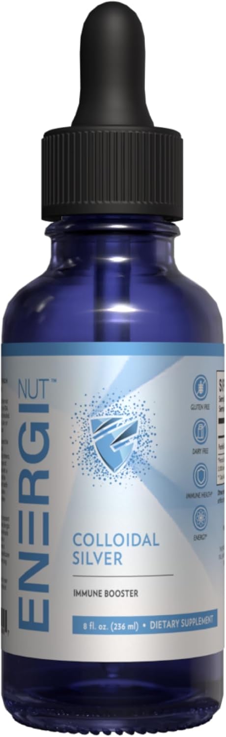 Colloidal Silver Liquid Immune Support Supplement for Adults and Kids - 8 Fl Oz