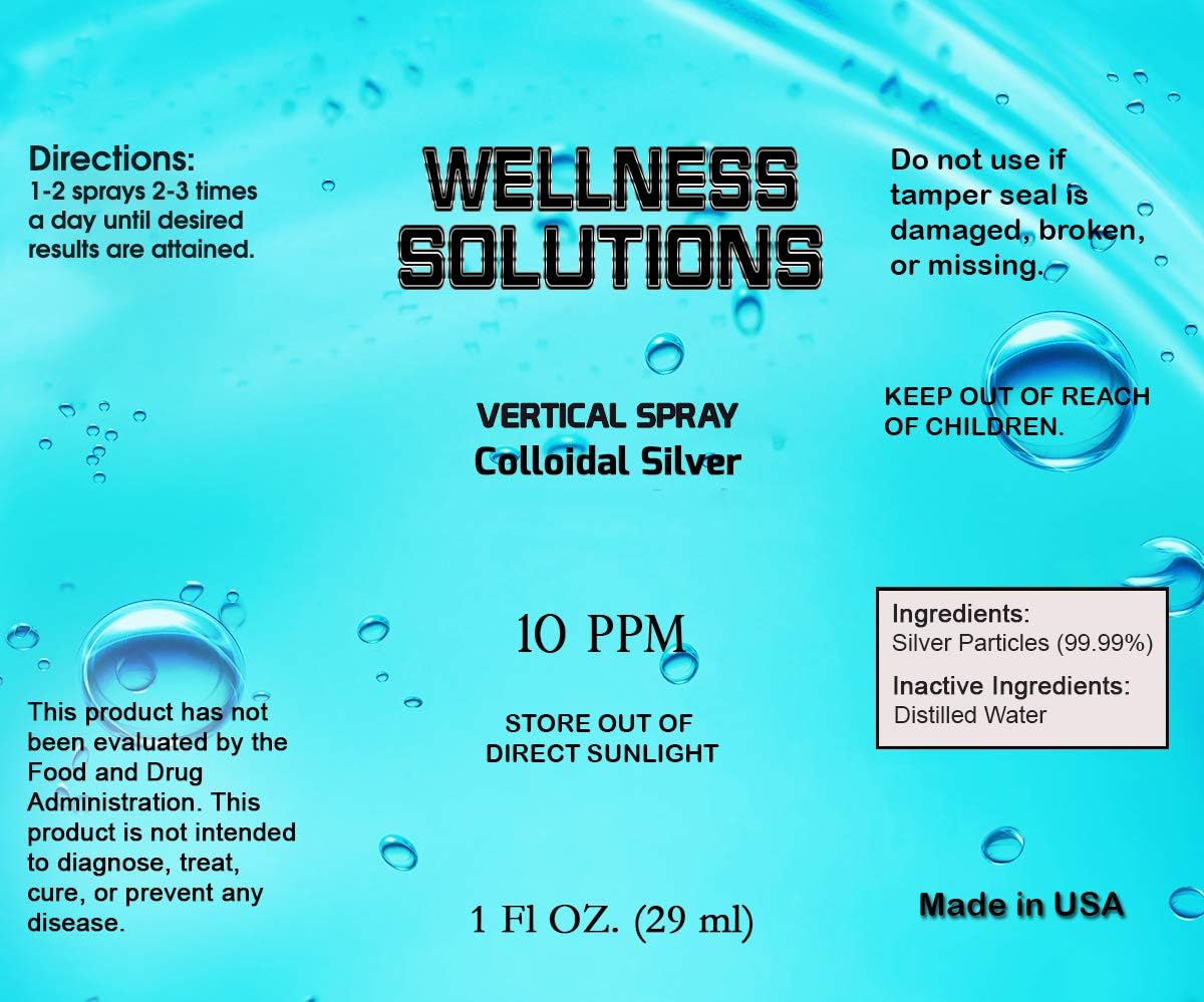 Colloidal Silver Wellness Solutions Combo Pack - Gluten Free and Vegan Formula for Health