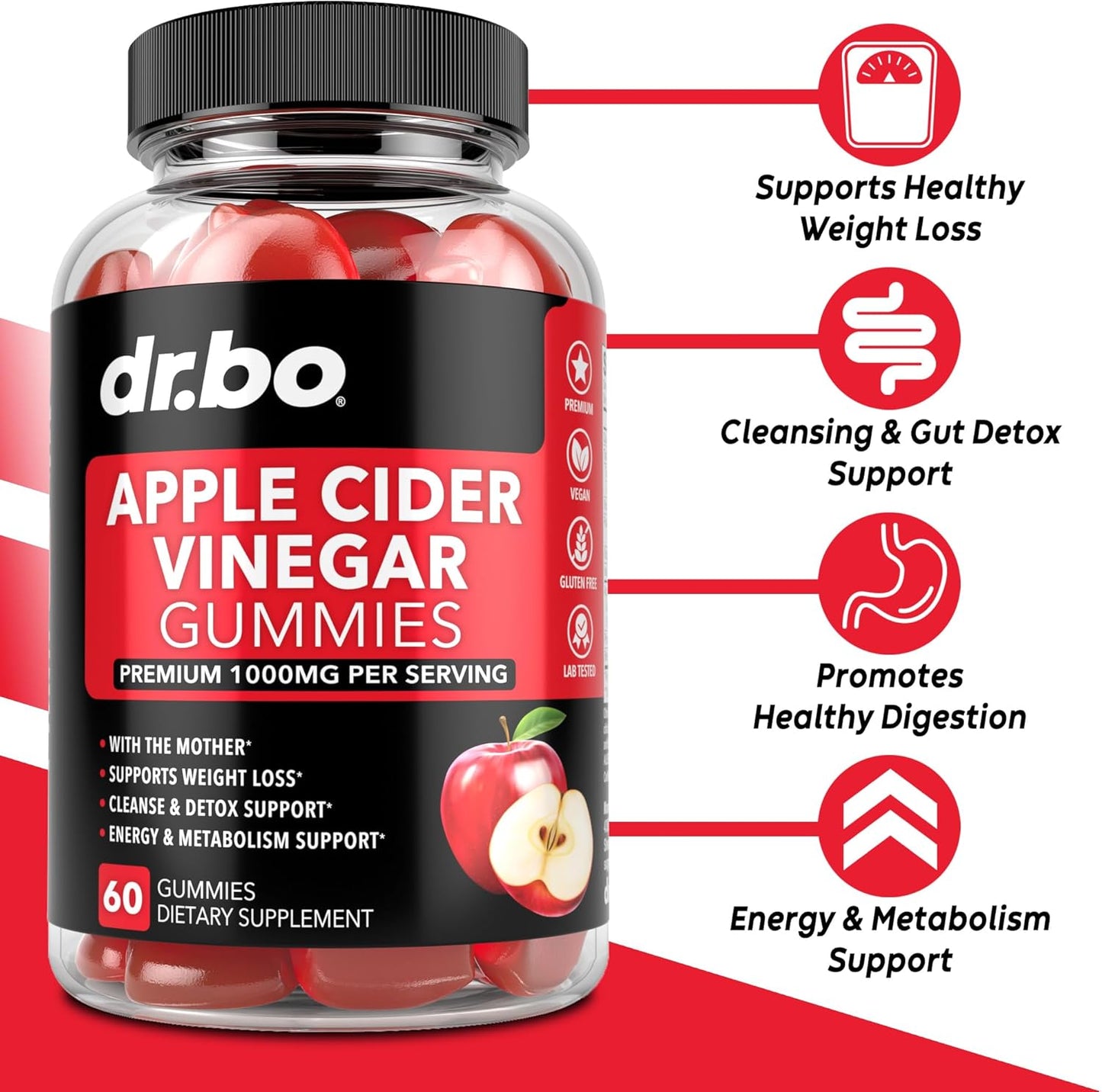 Colon Cleanse Detox Pills & Apple Cider Vinegar Gummies - 15 Day Flush & Gut Support Supplement for Intestinal Health & Bloating