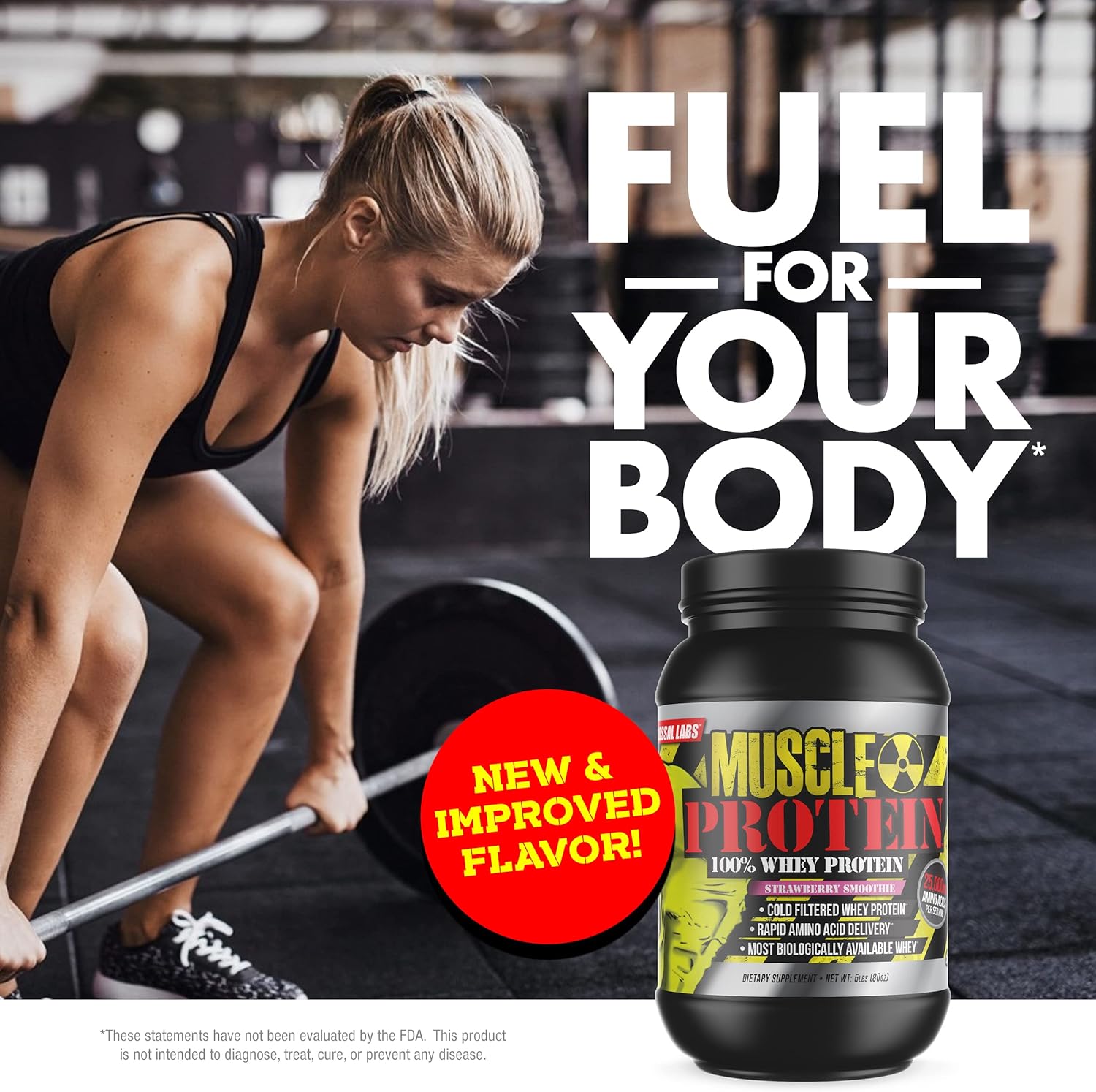 Colossal Labs Whey Protein Powder 10 lbs - Peanut Butter Chocolate Flavor, Cold Filtered, 25g Protein, 6.6g BCAAs/Serving