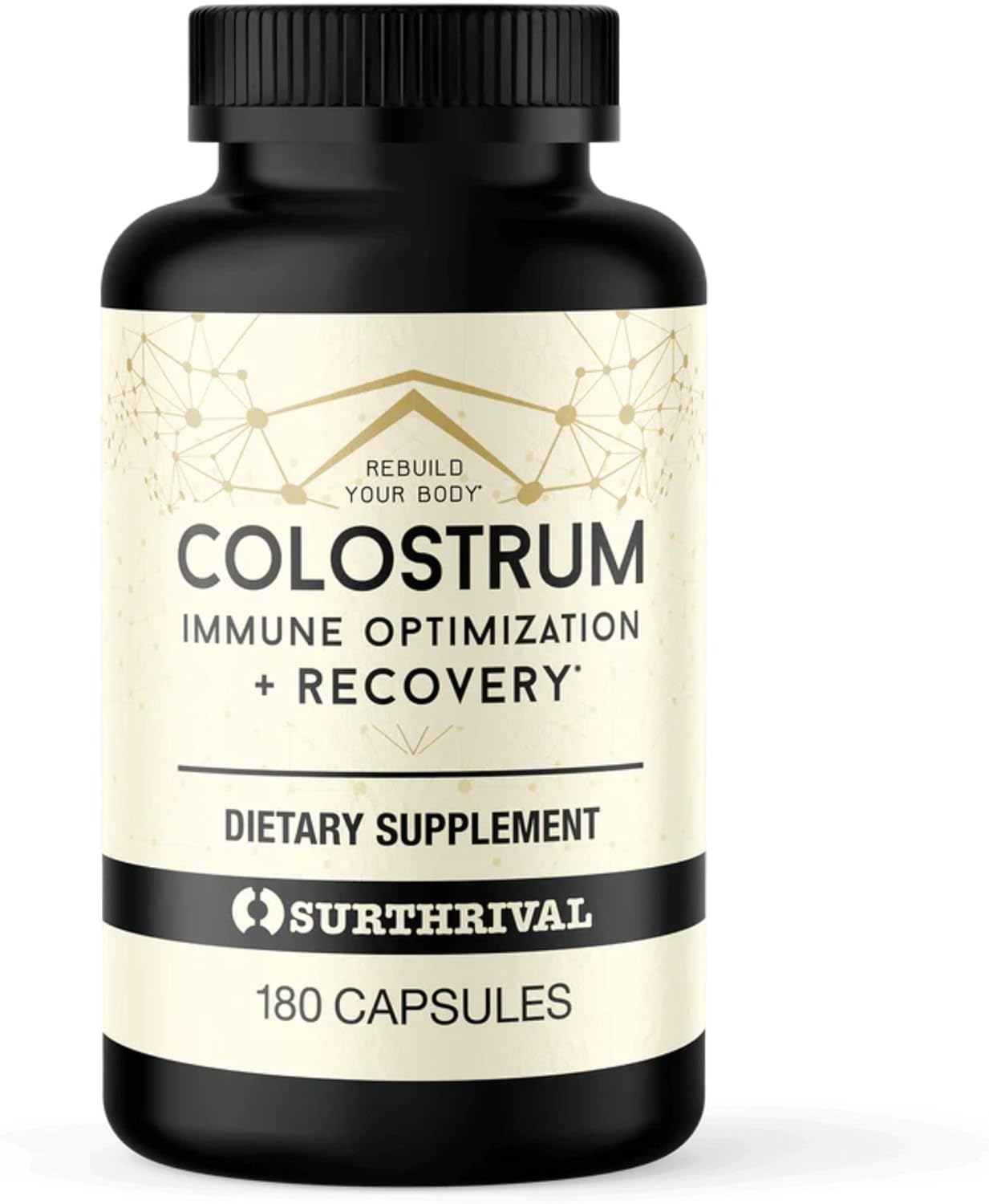 Colostrum Powder Capsules (180 Count) for Immune Optimization & Recovery, Gut Health, and Keto-Friendly Support