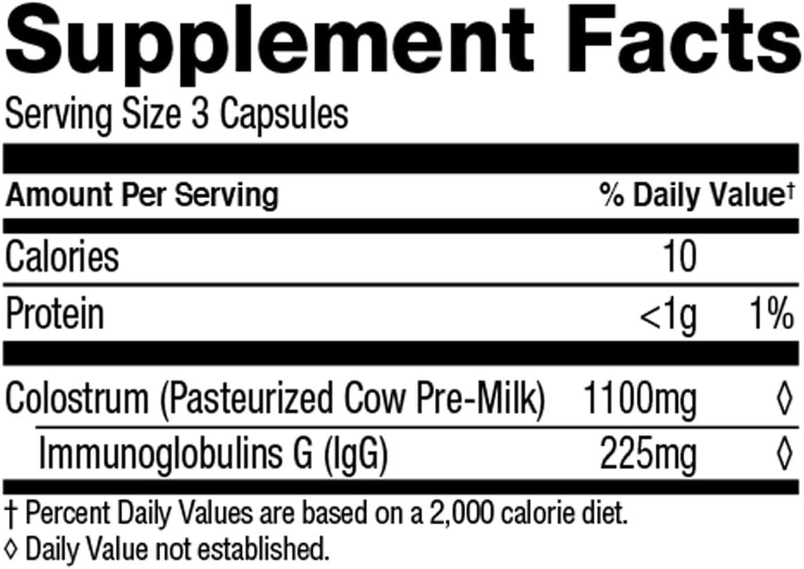 Colostrum Powder Capsules (180 Count) for Immune Optimization & Recovery, Gut Health, and Keto-Friendly Support
