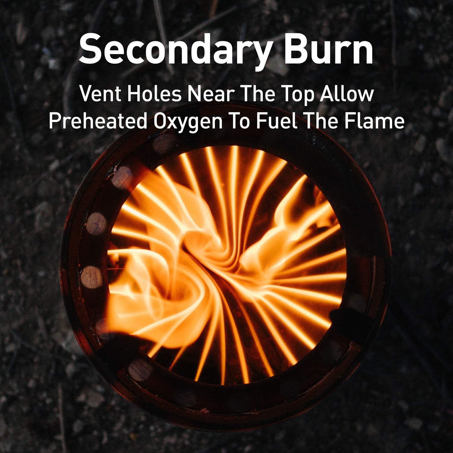 Compact Stainless Steel Solo Stove - Portable Wood Burning Campfire Stove for Backpacking & Outdoor Cooking - No Batteries or Fuel Canisters Needed - Great for Camping