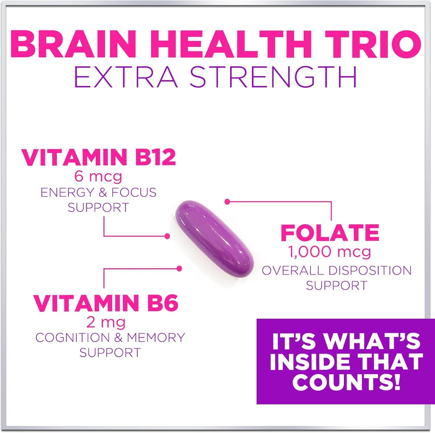 Complete Women's Multivitamin - Daily Energy & Immune Support - 60 Softgels - Vitamin A, B6, B12, C, D, Biotin, Folate, Iron, Zinc - Gluten-Free
