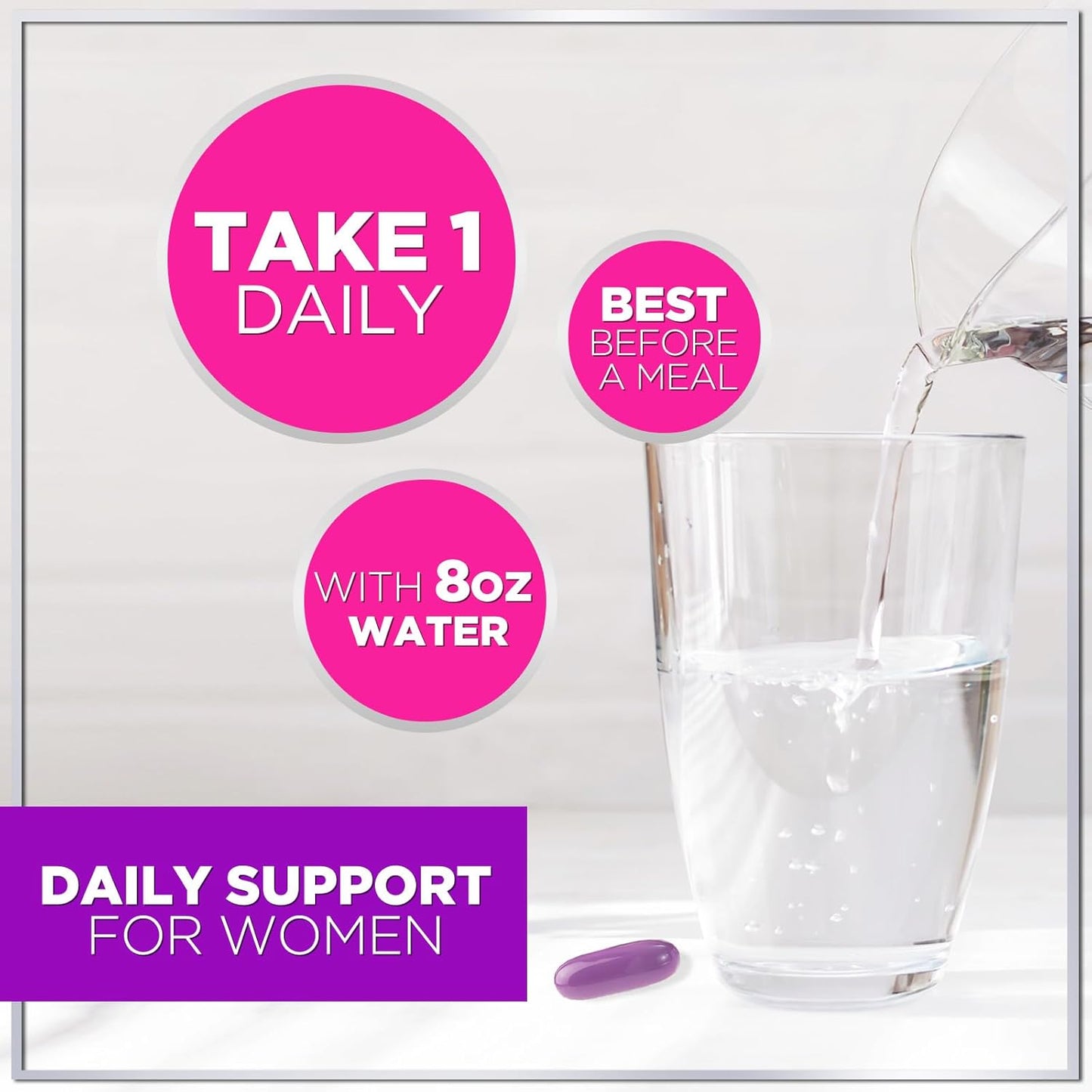 Complete Women's Multivitamin - Daily Energy & Immune Support - 60 Softgels - Vitamin A, B6, B12, C, D, Biotin, Folate, Iron, Zinc - Gluten-Free