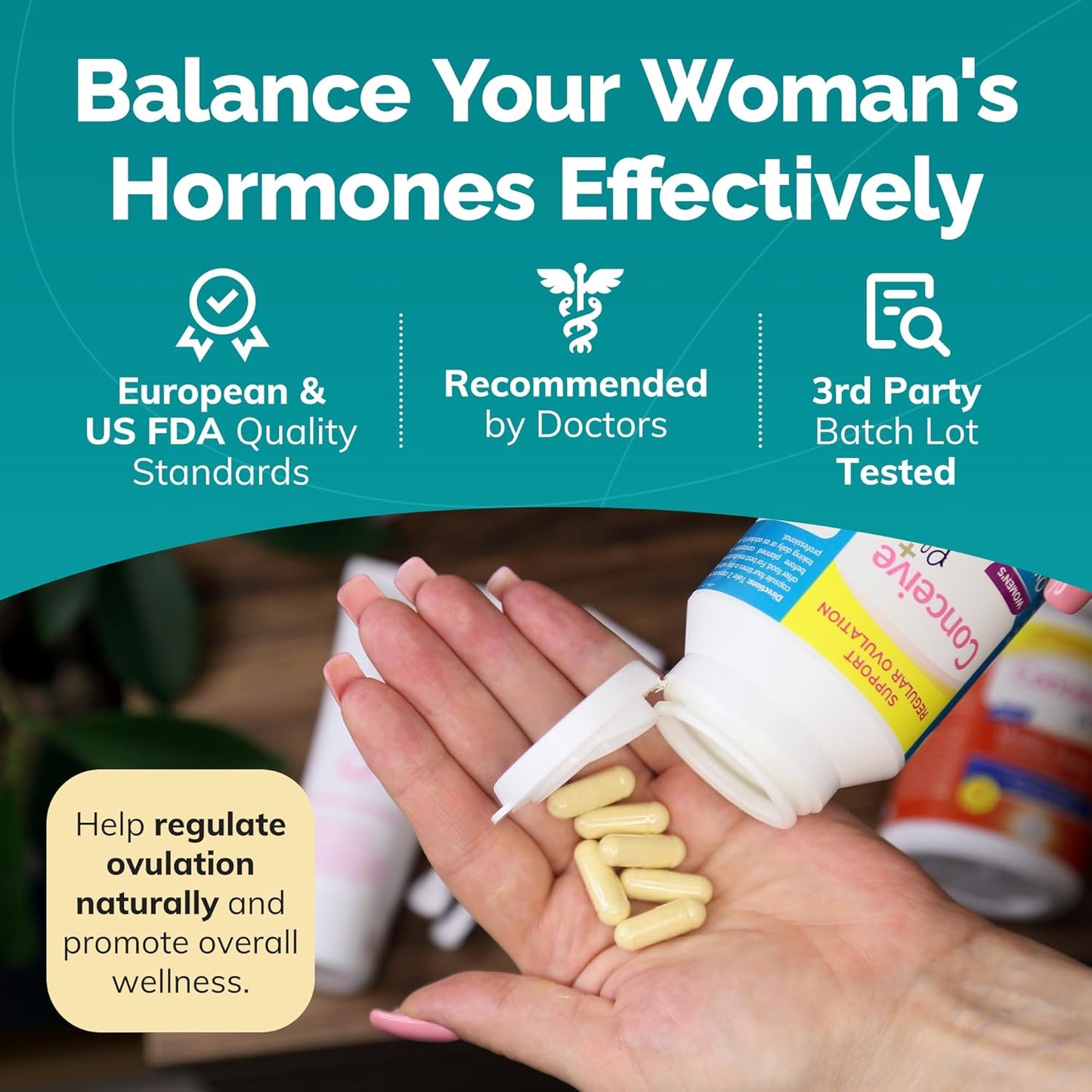 Conceive Plus Ovulation Bundle: 3-Month Supply of Myo-Inositol & D-Chiro Inositol + Fertility Lubricant - PCOS & Hormone Balance Support for Women Trying to Conceive