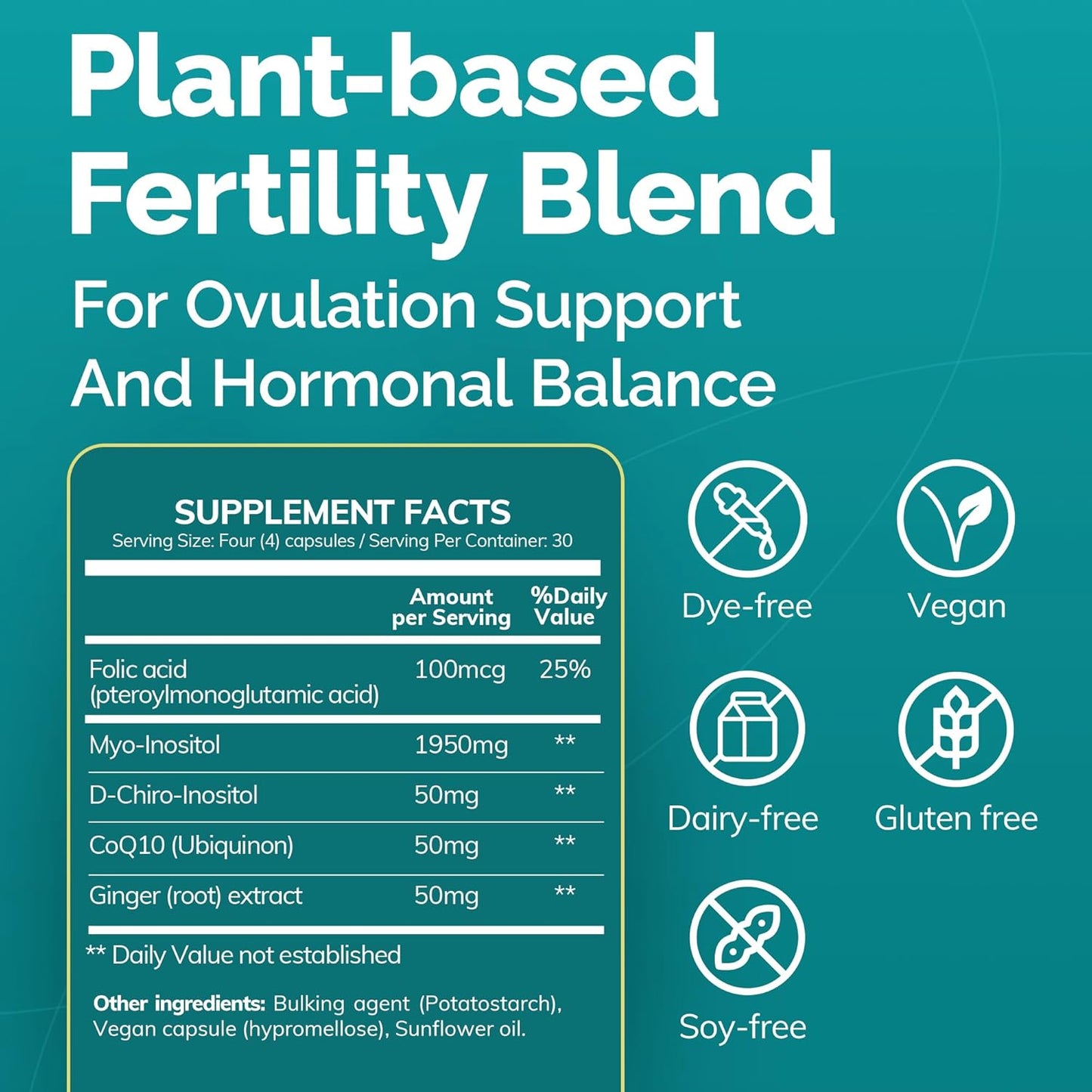 Conceive Plus Ovulation Bundle: 3-Month Supply of Myo-Inositol & D-Chiro Inositol + Fertility Lubricant - PCOS & Hormone Balance Support for Women Trying to Conceive