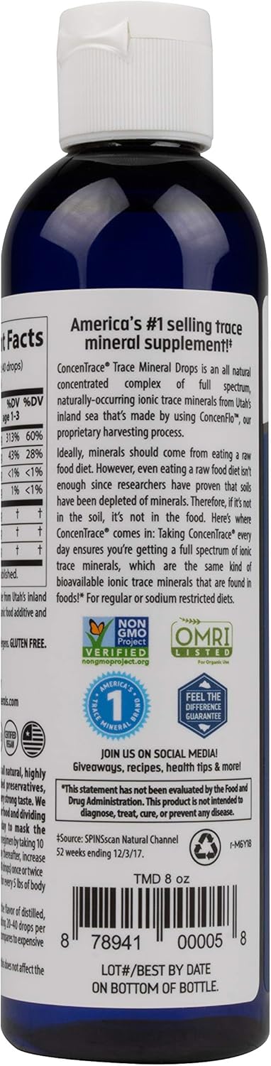 Concentrace Mineral Drops by Trace Minerals Research - 8 Fluid Ounces