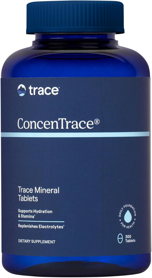 ConcenTrace Trace Mineral Tablets - Bone & Joint Support Supplement - Hydration & Electrolyte Boost - 300 Tablets, 100 Servings