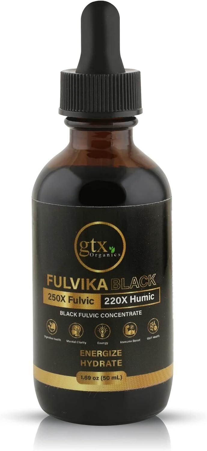 Concentrated Plant-Based Fulvic Acid Trace Mineral Drops - 74 Trace Minerals Supplement with Electrolytes & Alkaline pH - 200 Servings