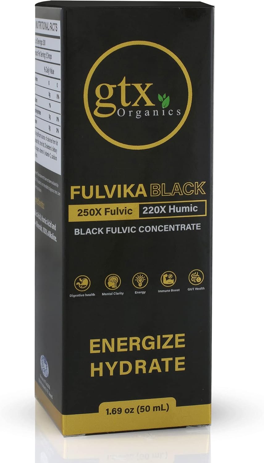 Concentrated Plant-Based Fulvic Acid Trace Mineral Drops - 74 Trace Minerals Supplement with Electrolytes & Alkaline pH - 200 Servings