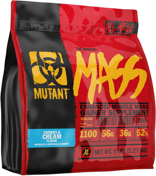 Cookies and Cream Mutant Mass Weight Gainer Protein Powder - 5 Pound - High Calorie Protein Powder for Mass Gain
