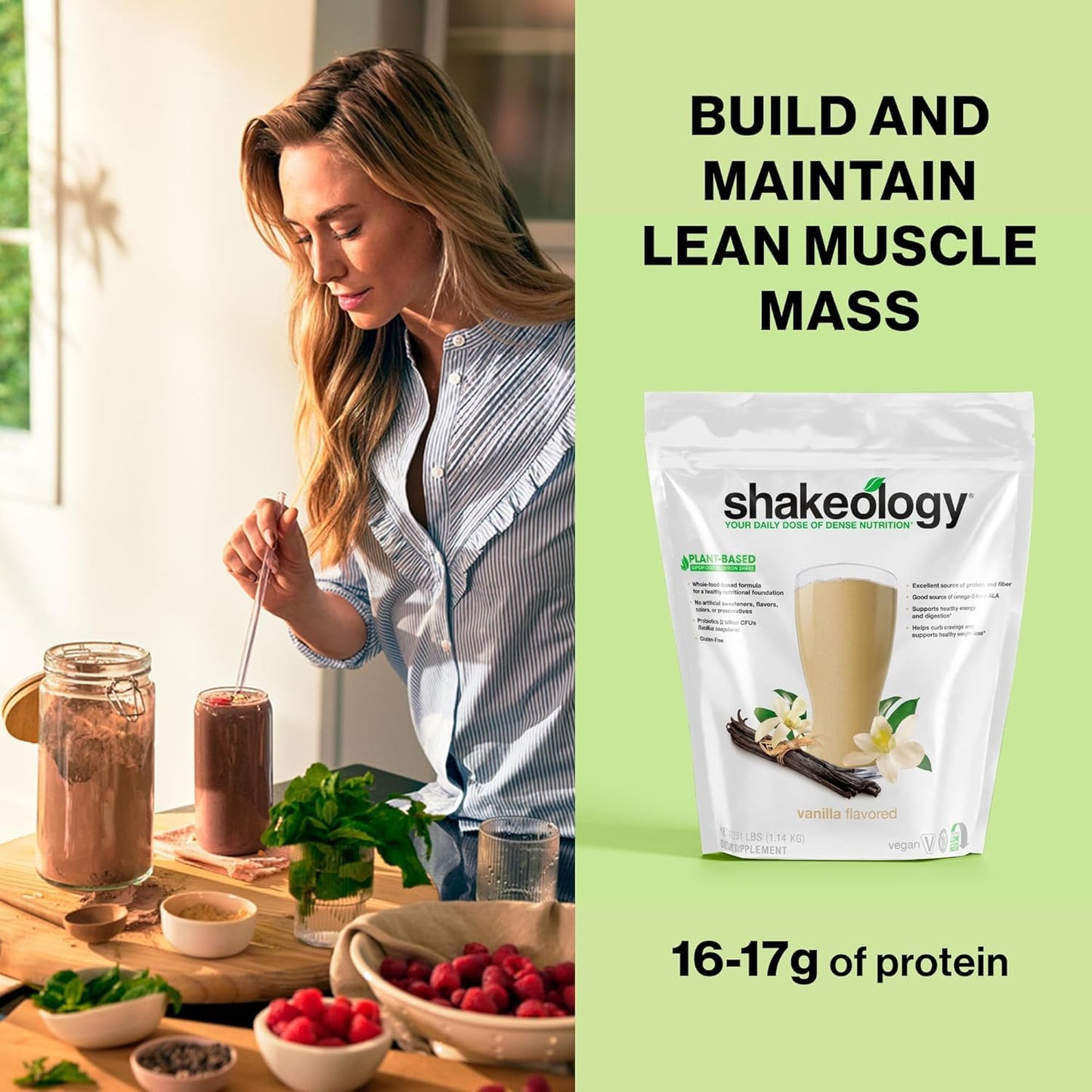 Cookies and Cream Shakeology Vegan Protein Powder - Gluten-Free Superfood Shake for Weight Loss, Muscle Support, Gut Health, Stress Management - 30 Servings