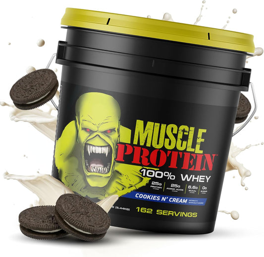 Cookies n Cream Protein Powder - 12 lbs - 25g Pure Protein - Cold Filtered - 6.6g BCAAs - COLOSSAL LABS