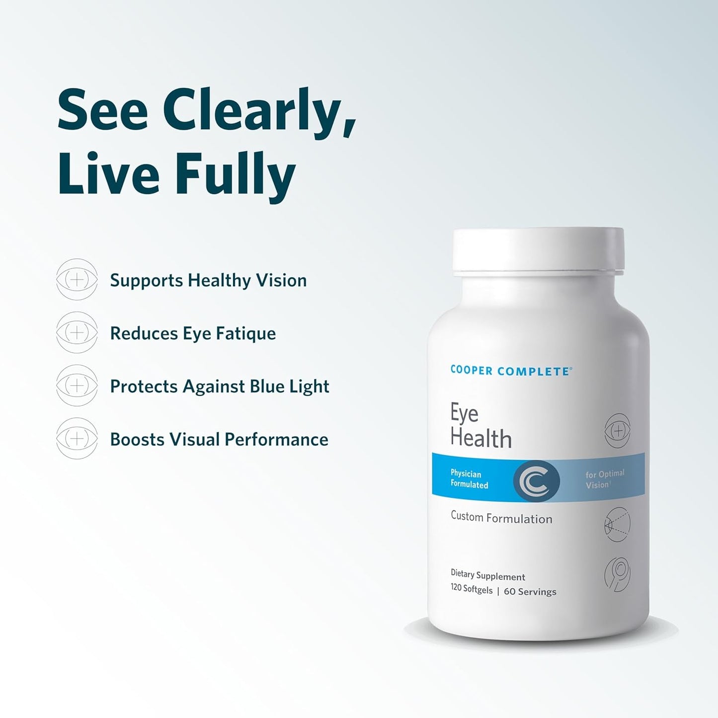 Cooper Complete Eye Health Supplement with Lutein, Meso Zeaxanthin, Zeaxanthin, Vitamin C & E - 240 Softgels - Pack of 2