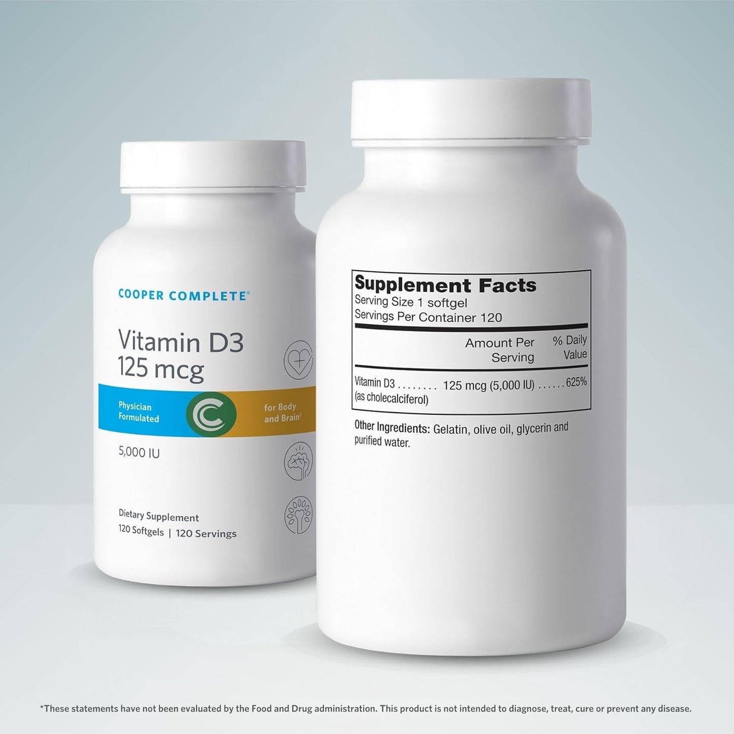 Cooper Complete Vitamin D3 Softgels 5000 IU - 120 count Pack of 1