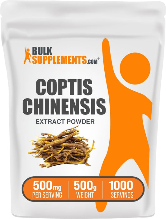 Coptis Chinensis Extract Powder - Berberine Golden Thread Supplement - 500mg per Serving - Gluten Free - 500g